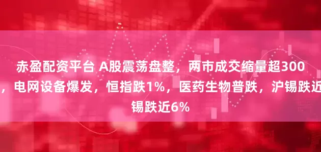 赤盈配资平台 A股震荡盘整，两市成交缩量超3000亿，电网设备爆发，恒指跌1%，医药生物普跌，沪锡跌近6%